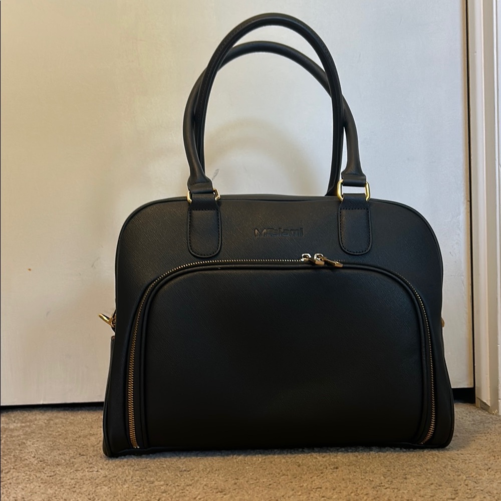 Malian Black Leather Handbag